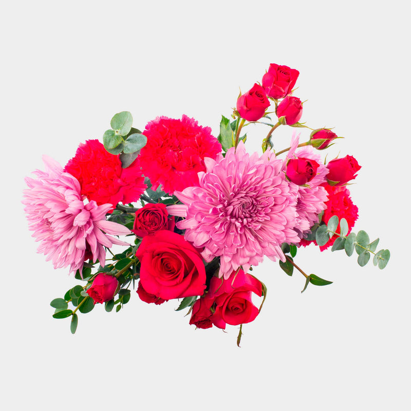 Positivity Pompon & Roses Bouquet - La Florela