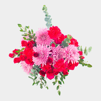 Positivity Pompon & Roses Bouquet - La Florela