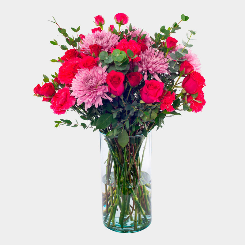 Positivity Pompon & Roses Bouquet - La Florela