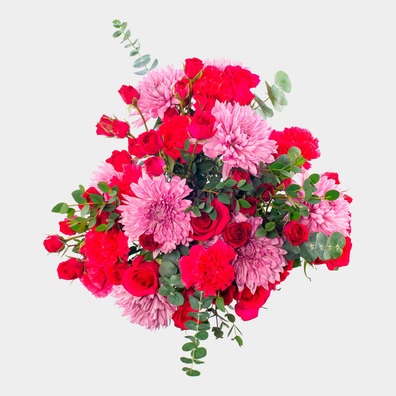 Positivity Pompon & Roses Bouquet - La Florela